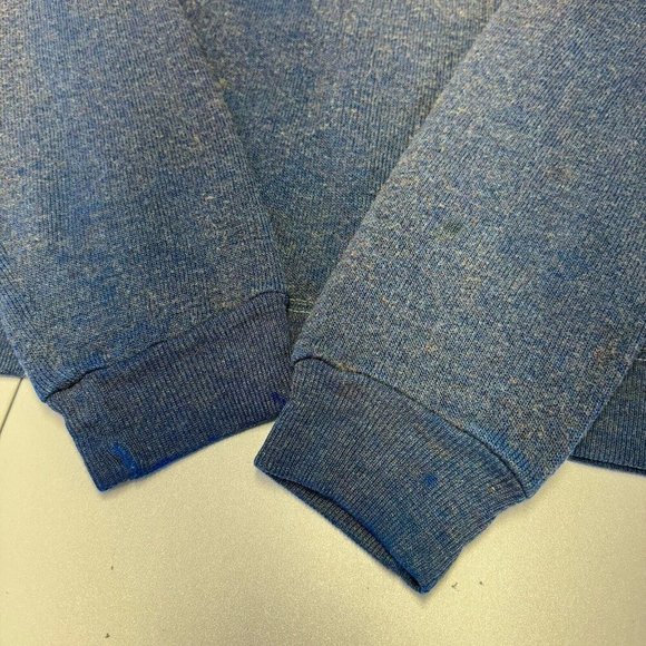 Vintage 60s Sigma Nu Sweater Mens Large Blue V Neck Long Sleeve College Frat - Picture 10 of 13